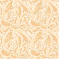 Fruit seamless pattern for textile products, mango pieces with juice splashes, mango smoothie in a flat style. vector