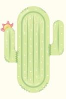 Cactus Shaped Inflatable Mattress Icon for Pool Party, beach holiday and hotel vacation vector