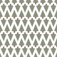Simple Tree seamless pattern in organic style vector