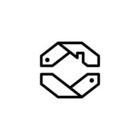 Outline House tags logo. Real estate logo. Construction architecture logo vector