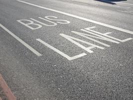 Bus lane signs photo