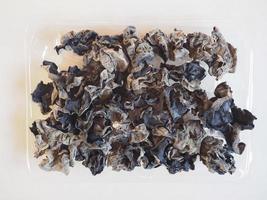 Chinese black fungus Auricularia auricula judae mushrooms photo