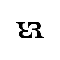 Artistic letter R R initial logo design template. Ambigram logo vector