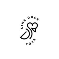 abstract duck logo. Outline duck logo silhouette. Toys logo vector