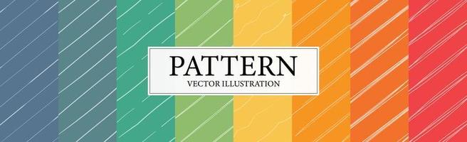 Assembly of seamless patterns, abstract shapes - Vector