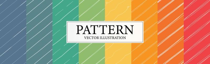 Assembly of seamless patterns, abstract shapes - Vector