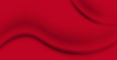 Realistic crumpled red fabric texture background, folds - Vector