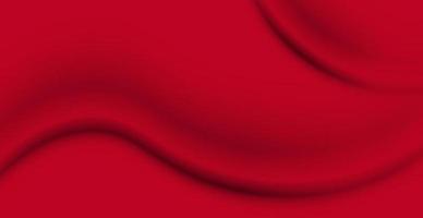 Realistic crumpled red fabric texture background, folds - Vector