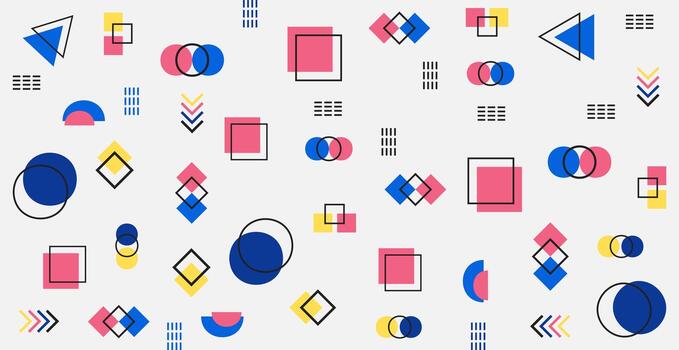 fondo abstracto con diferentes formas geométricas - ilustración vector