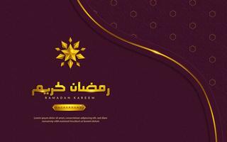 Ramadan kareem islamic greeting background with arabic pattern vector