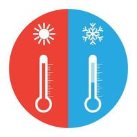 termómetro para medir la temperatura del aire vector