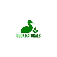silhouette of duck with leaves. Duck silhouette. Duck logo vector