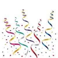party streamer ribbon. celebration vector