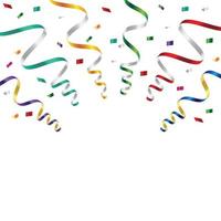 party streamer ribbon. celebration vector