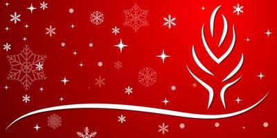 línea abstracta trazo árbol diseño fondo rojo vector