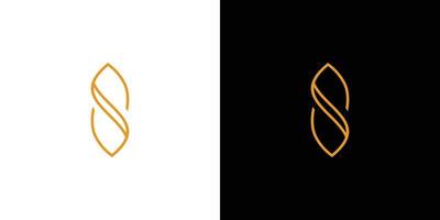 Modern and luxury letter S initials logo design vector