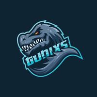 plantilla de esport de logotipo de juego de aligator vector