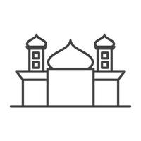 Torre con cúpula mezquita líneas logotipo símbolo vector icono ilustración diseño gráfico