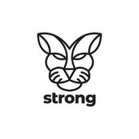 línea arte cara dibujos animados tigre diseño de logotipo vector gráfico símbolo icono ilustración idea creativa