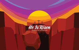 fondo de celebración religiosa de pascua vector