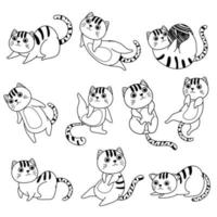 Cat cartoon drawing vector