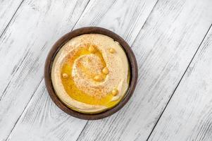 tazón de hummus foto