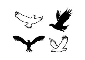 vector de plantilla de diseño de icono de vuelo de águila aislado