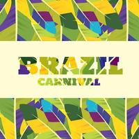 fondo del carnaval de brasil. alimentación de poste de saludo de fiesta de carnaval vector