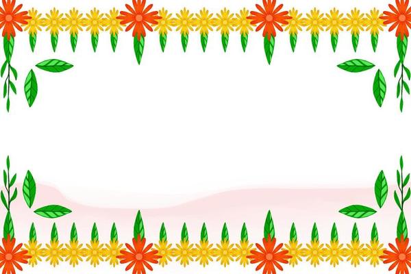 hand drawn ugadi garland frame illustration