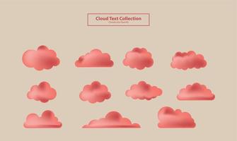 cartoon clouds collection set background flat gradient vector illustration wallpaper element sign