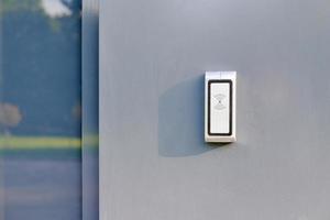 RFID reader by office door, employees only access by RFID key card, lock and key control system photo