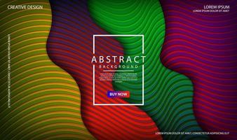 3D colorful liquid waves abstract background, overlap layers on dark space with wood stripes texture decoration. Modern template element dynamic style for flyer, card, cover, brochure, or landing page vector