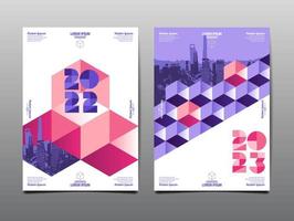 annual report 2022,2023 , template layout design, geometric flat design vector