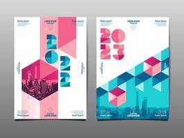 annual report 2022,2023 , template layout design, geometric flat des vector