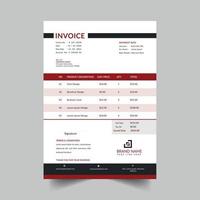 modern and professional business invoice template vector