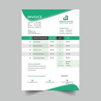 modern and professional business invoice template vector