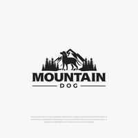 logotipo de perro de montaña, inspiración de diseño creativo del valle, plantilla de diseño vectorial vector