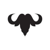 diseño de logotipo de bisonte aislado negro de cabeza, símbolo gráfico vectorial icono ilustración idea creativa vector