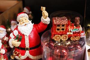 Santa Claus toy on the shelf in the store photo