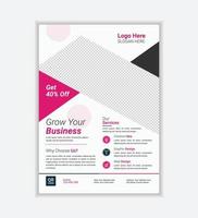 Pink And Black Corporate Flyer Template vector