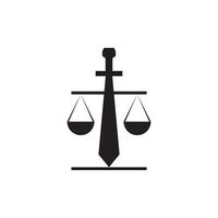 sword with justice scale logo design, vector graphic symbol icon illustration creative idea