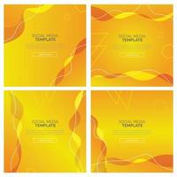 Set of abstract social media background template. Template for feed, post, promotion, ads, and web. EPS 10 vector