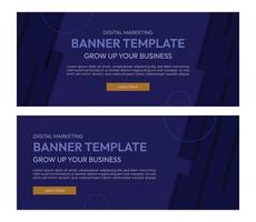 modern business banner design with overlapping pattern in dark blue. Abstract banner background is suitable for web design, billboard advertising, promotion. EPS 10 vector