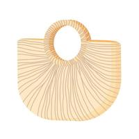 Straw Wicker Beach Bag vector