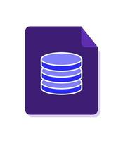 Database File Icon Vector Illustration