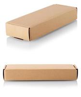 Cardboard Box isolated on White background photo