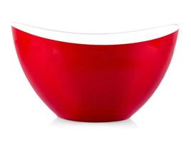 red plate on white background photo