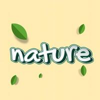 Nature Text for Title or Headline. In Fancy style vector