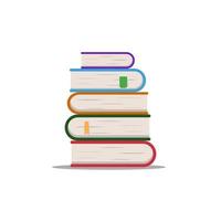 Stack of books isolated vector illustration. Academic and school knowledge symbols. Set of flat books variations.