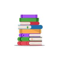 Stack of books isolated vector illustration. Academic and school knowledge symbols. Set of flat books variations.